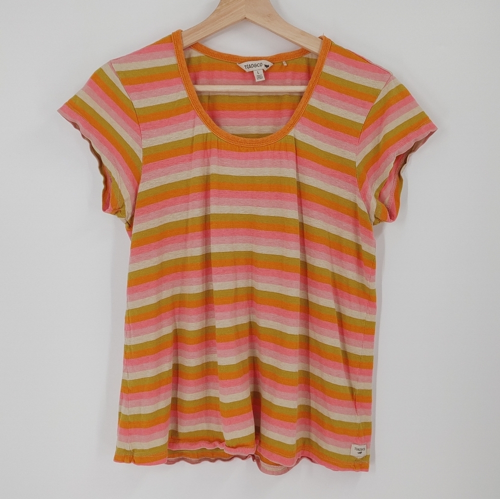 Toad & Co Striped Short Sleeve Tee
